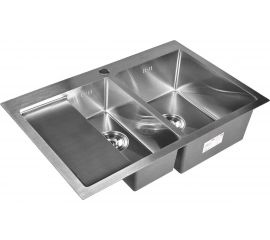 Кухонная мойка из нержавеющей стали WISENT 7851-SR 78x51 см, с раздвижным коландером WW37851-SR/W302644 