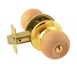 Межкомнатная защелка НОРА-М ЕСО св. дерево/золото ЗШ-01-Э ключ/фикс. 17065 