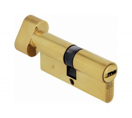 Цилиндровый механизм с вертушкой Amig полированная латунь, 30x30, ключ/вертушка 9800-60 