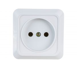 Розетка Intro 2Э20101 2P, 16А, 250В,ОУ, б.м.п., Quadro, белый 3 Б0038870 