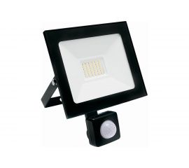 Светодиодный прожектор с встроенным датчиком 2835SMD 30W 6400K AC220V/50Hz IP65, черный в компактном корпусе SAFFIT SFL80-30 29523 