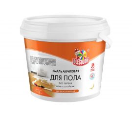 Акриловая эмаль для полов OLECOLOR цвет серый туман, 2.5 кг 4300008757 