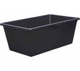Емкость Тара.ру 90 л, строительная, прямоугольная, без крышки, цв. чёрный 26234 