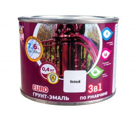 Грунт-эмаль по ржавчине OLECOLOR белый, 0.4 кг 4300009576 