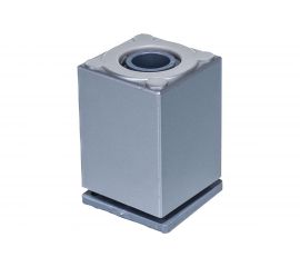 Ножка Tech-Krep 40х40х60 мм, квадрат, регулируемая сверху, алюминий - накладка 127482 