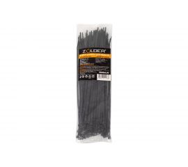 Стяжка для кабеля ZOLDER 300х4,8 мм нейлон, черная, 100 шт. HTA-4,8х300/100Ч 