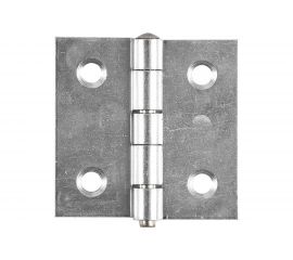 Прямая усиленная разборная петля VORMANN 50х50х1,5 мм, оцинкованная, латунный штифт 00614 050 Z 