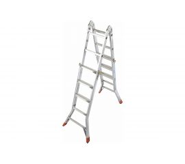 Шарнирная телескопическая стремянка Krause MONTO TELEMATIC 4х5 перекладины 129963 