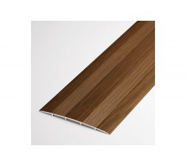 Порог прямой алюминиевый (78 мм; 0.9 м; декоративный; дуб темный) Лука 00000001497 