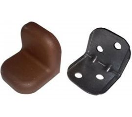 Мебельный уголок с декоративной накладкой Левша 28х28х28 мм, коричневый, 4 шт. У8-5139.К 