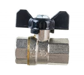 Кран шаровой RTP латунный, вн/вн., PN 40, бабочка, G 1/2 27511 