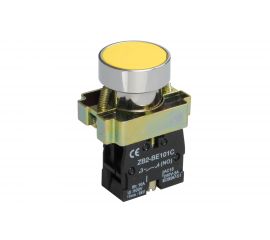 Кнопка управления IEK, LAY5-BA51, без подсветки, 1з, ИЭК, желтая BBT60-BA-K05 