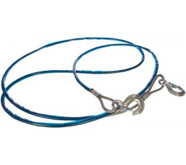 Буксировочный трос MEGAPOWER 5500кг длина 4м, стальной D=9мм в оплетке с крюками M-75009 