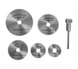 Набор кругов отрезных с адаптером 5 шт для граверов и бормашин TUNDRA 1935899 