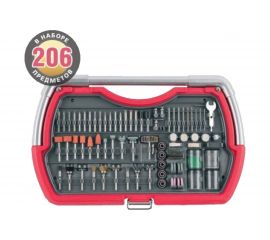 Набор мини-насадок (206 предметов) для гравировальных машин Зубр 35904-H206 