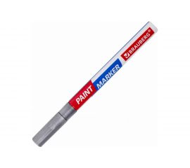 Лаковый маркер-краска BRAUBERG EXTRA paint marker 2 мм, серебряный, улучшенная нитро-основа, 151971 