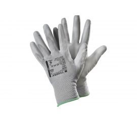 Перчатки из синтетического материала обливные с полиуретаном МБС TEGERA цвет серый, размер 10 868-10 