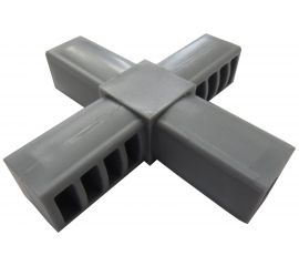 Пластиковый соединитель для трубы ПилотПро 25х25 мм, 4-пал. 16517 