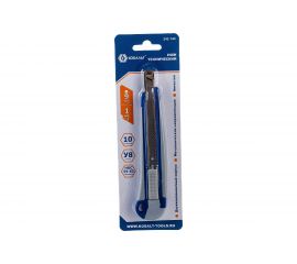 Технический нож, лезвие 9мм, двухкомпонентный корпус, металлическая направляющая, автостоп КОБАЛЬТ 242-144 