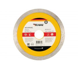 Диск алмазный отрезной сплошной (125x22.2x1.8x10 мм) KRANZ KR-90-0111 