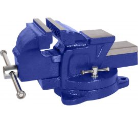 Слесарные поворотные тиски с наковальней KRAFT 100 мм KT 705208 