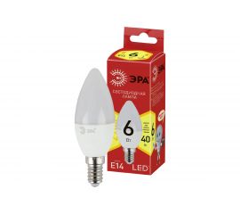 Светодиодная лампочка ЭРА RED LINE LED B35-6W-827-E14 R 6 Вт свеча теплый белый свет Б0052383 