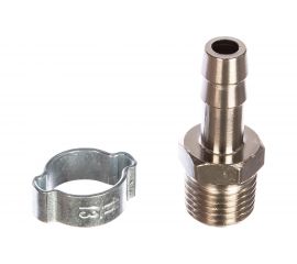 Переходник (2 шт; 1/4""M - елочка 8 мм с обжимным кольцом 8x13 мм; блистер) FUBAG 180431 В 