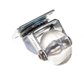 Колесо ПУ прозрачное поворотное 35 мм крепление платформенное СИБРТЕХ 68731 