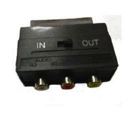 Переходник Pro Legend SCART вилка - 3RCA розетка с переключателем PL1129 