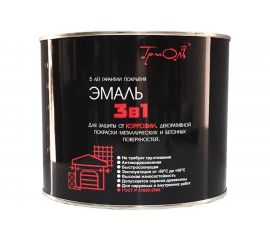 Эмаль ТРИОЛЬ 3 в 1 красная полуматовая T3V1R18 