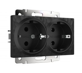 Двойная розетка с заземлением WERKEL W1272008 a052050 