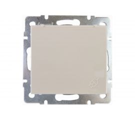 Розетка LEZARD RAIN с/ з с крышкой керамика крем 703-0388-123 