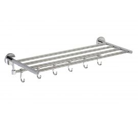 Полка для полотенец Savol 60 см, 6 крючков, хром S-608745 23182 