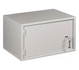 Настенный антивандальный шкаф с дверью на петлях NETLAN серый EC-WS-075240-GY 