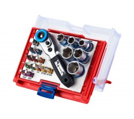 Набор вставок бит 1/4, TORX, HEX, PZ, PH, SLOT, 20 предметов МАСТАК 058-10020C 