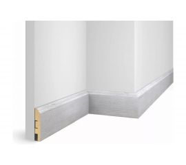 Плинтус COSCA DECOR WP07 экошпон, дуб серый, 80x16x2400 мм, МДФ СПБ103655 