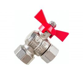 Шаровый кран VALTEC BASE угловой с накидной гайкой, 1/2 внутренняя-внутренняя VT.266.N.0404 