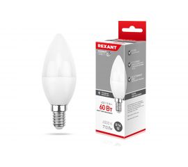 Светодиодная лампа REXANT Свеча CN 7,5 Вт E14 6500 K холодный свет 604-019 