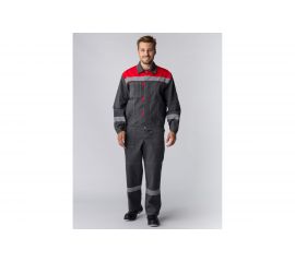 Костюм Факел Липецк темно-серый меланж/красный, р. 52-54, рост 170-176 87476023.005 