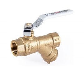 Шаровой кран PROFACTOR с фильтром PF STANDARD ручка рычаг в/в 1/2 PF BYS 330 