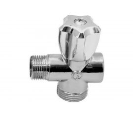 Вентильный кран FORNARA трехпроходной, хpом, В-Н-Н, 1/2x3/4х1/2 10971 