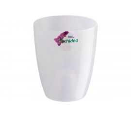 Горшок SANTINO Орхидея 2 л, 14х17.5 см, белый 049164 