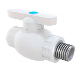 Кран шаровой RTP полнопроходной, с наружней резьбой на выходе, D20х1/2 мм 17136 