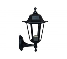 Настенный светильник-фонарь APEYRON черный 6-гранный прозрачное стекло 11-99ЧЕР 