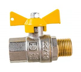 Шаровый газовый кран VALTEC VALGAS, рукоятка бабочка 1/2 вн.-нар. VT.278.N.04 