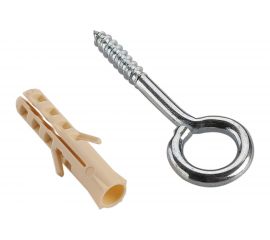 Петля-шуруп ЕВРОПАРТНЕР Zn L20 х d3,8 x O8 мм 2шт. 13 7649 1 