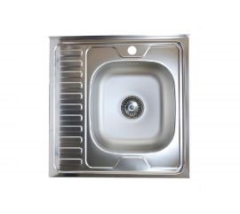 Мойка из нержавеющей стали Лидер 60х60 см толщина, 0.4 мм, правая 