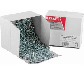 Универсальный саморез КВАДРА 3.5x16 белый, потайная голова, цинк, кор. 1000 шт. 353016501000 