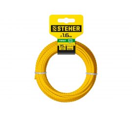 Леска для триммера STEHER Витой квадрат 1.6 мм, 15 м 75020-1.6 