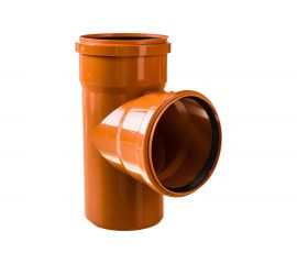 Тройник РемоКолор наружная канализация, рыжий, 110 мм 139-320 